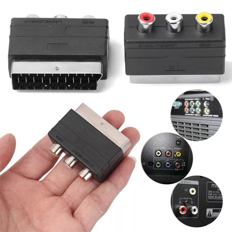 A/V to 20 Pin Male SCART Adapter -  by buy2fix | Online Shopping UK | buy2fix