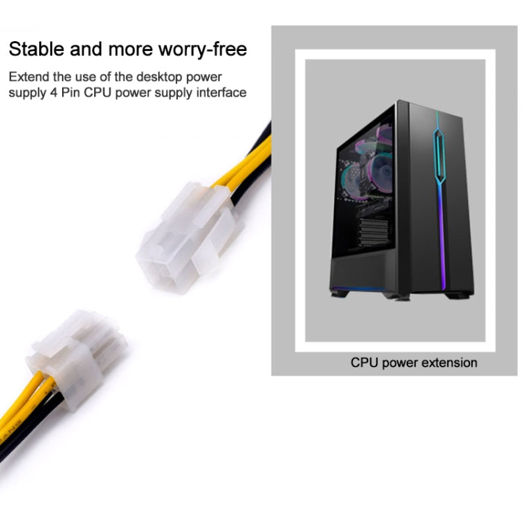 ATX 4 Pin Male to Female Power Supply Extension Cable Cord Connector by buy2fix