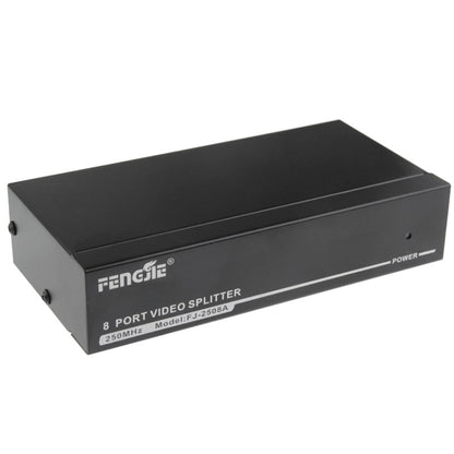 FJ-2508A 8 Port VGA Video Splitter High Resolution 1920 x 1440 Support 250MHz Video Bandwidth - VGA Splitters by buy2fix | Online Shopping UK | buy2fix