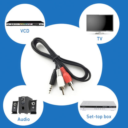 Normal Quality Jack 3.5mm Stereo to RCA Male Audio Cable, Length: 3m by buy2fix
