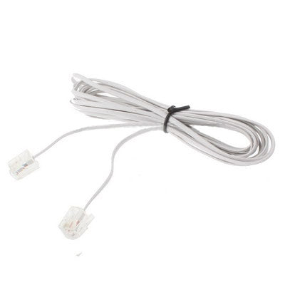 2 Core RJ11 to RJ11 Telephone cable, Length: 3m by buy2fix