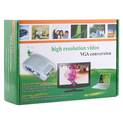 High Resolution (BNC) Video and S-Video to VGA Conversion(Black) by buy2fix