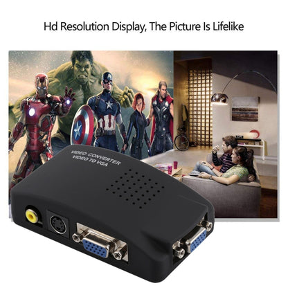 High Resolution (BNC) Video and S-Video to VGA Conversion(Black) by buy2fix