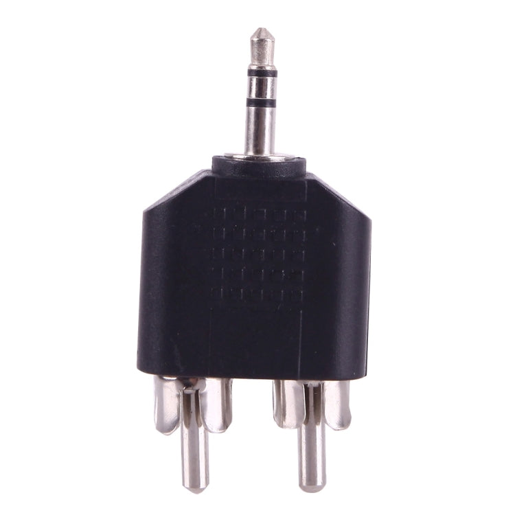 2 RCA Male to 3.5mm Male Jack Audio Y Adapter(Black) by buy2fix