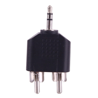2 RCA Male to 3.5mm Male Jack Audio Y Adapter(Black) by buy2fix