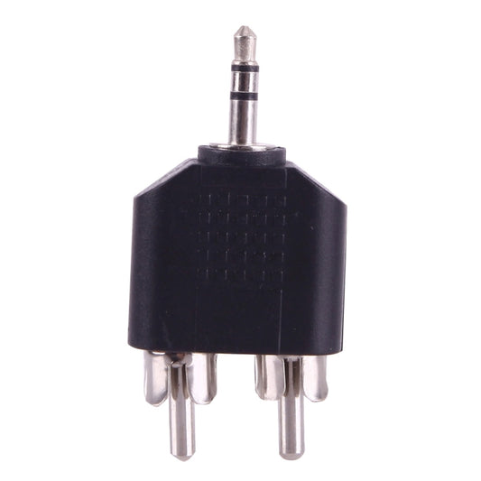 2 RCA Male to 3.5mm Male Jack Audio Y Adapter(Black) by buy2fix