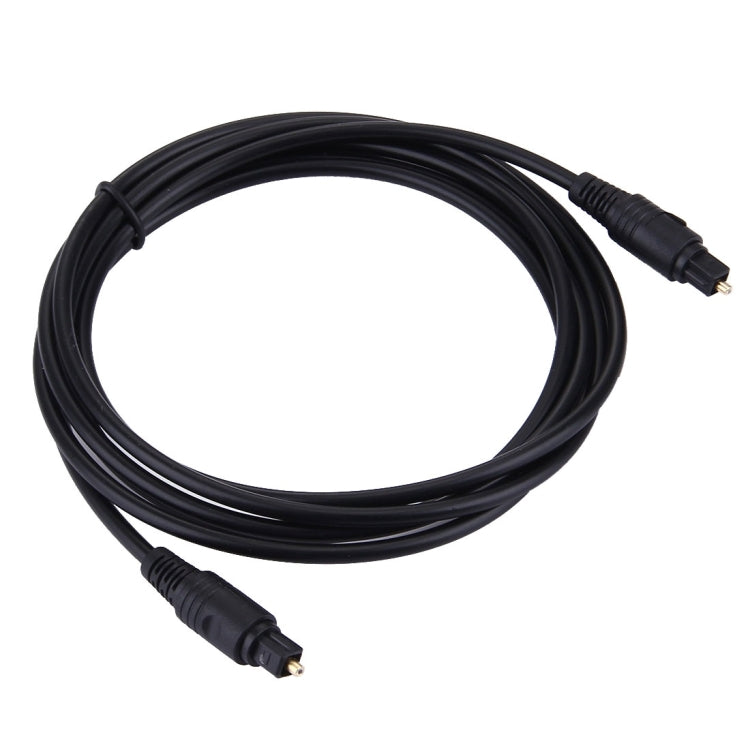 4.0mm OD Male to Male Plug Optical Fiber Digital Audio Cable for DVD HDTV, Length: 2m(Black) by buy2fix
