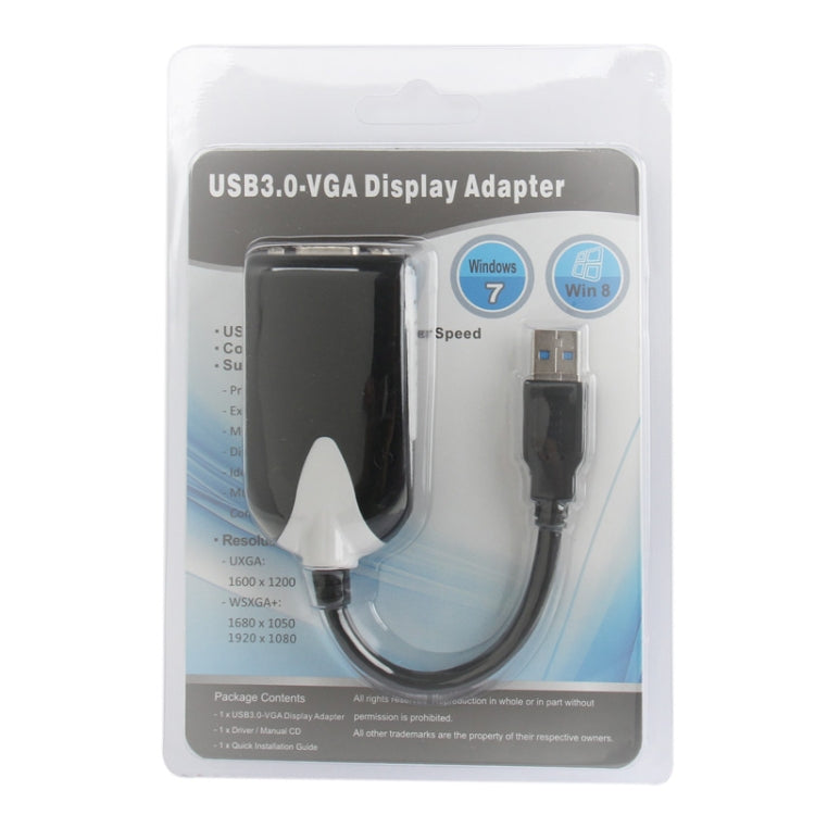 USB 3.0 to VGA Display Adapter, Resolution: 1920 x 1080(Black) by buy2fix