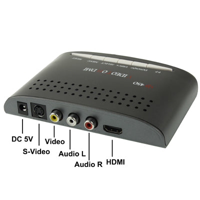 RCA Composite Video & S-Video to HDMI Converter, Support Full HD 1080P by buy2fix