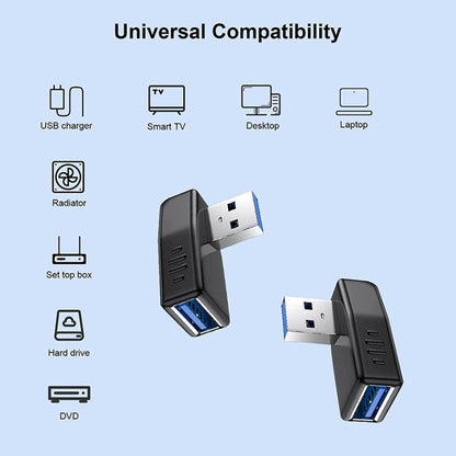 USB 3.0 AM to USB 3.0 AF Cable Adapter(Black) by buy2fix