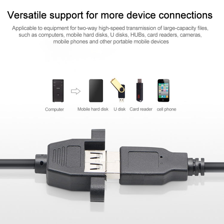 USB 2.0 AM to AF Mount Pannel Cable, Length: 30cm by buy2fix