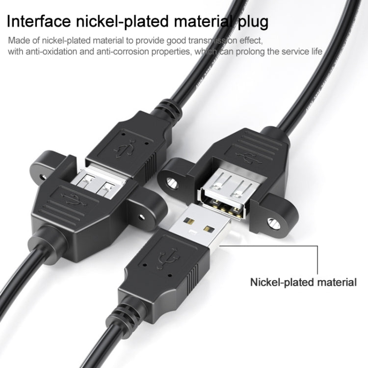 USB 2.0 AM to AF Mount Panel Cable, Length: 90cm by buy2fix