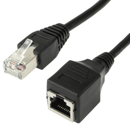 RJ45 Female to Male Cat Network Extension Cable, Length: 1.5m(Black) by buy2fix