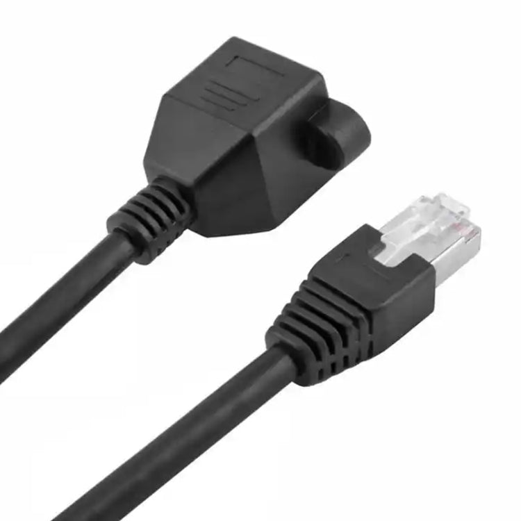 RJ45 Female to Male Cat Network Extension Cable, Length: 1.5m(Black) by buy2fix