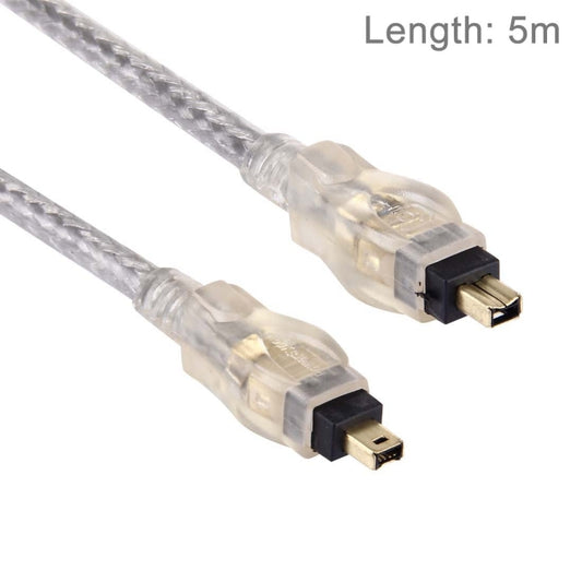 High Quality Firewire IEEE 1394 4Pin Male to 4Pin Male Cable, Length: 5m (Gold Plated) by buy2fix