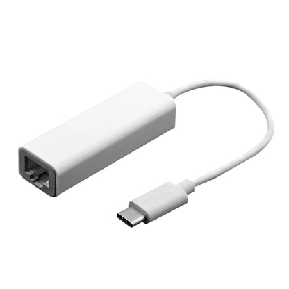 10cm USB-C / Type-C 3.1 Highspeed Ethernet Adapter, For MacBook 12 inch / Chromebook Pixel 2015, Length: 10cm(White) - Cable & Adapters by buy2fix | Online Shopping UK | buy2fix