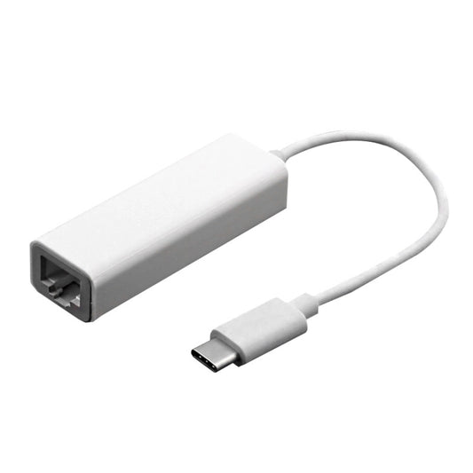 10cm USB-C / Type-C 3.1 Highspeed Ethernet Adapter, For MacBook 12 inch / Chromebook Pixel 2015, Length: 10cm(White) - Cable & Adapters by buy2fix | Online Shopping UK | buy2fix