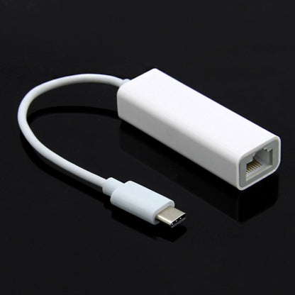 10cm USB-C / Type-C 3.1 Highspeed Ethernet Adapter, For MacBook 12 inch / Chromebook Pixel 2015, Length: 10cm(White) - Cable & Adapters by buy2fix | Online Shopping UK | buy2fix