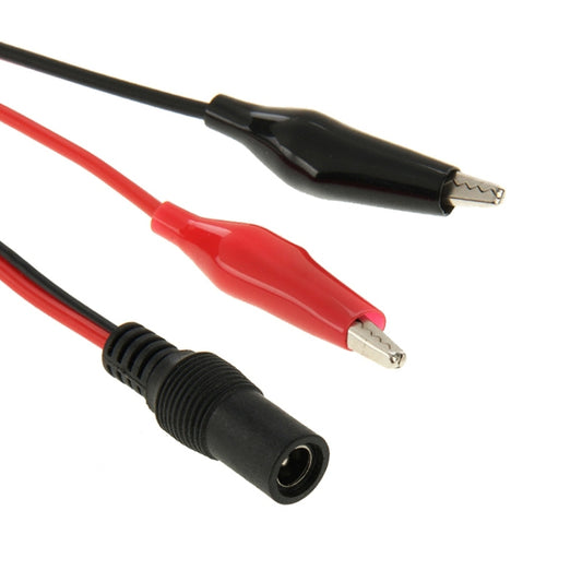 5.5 x 2.1mm Female Power Plug Alligator Clip Test Lead Cable by buy2fix