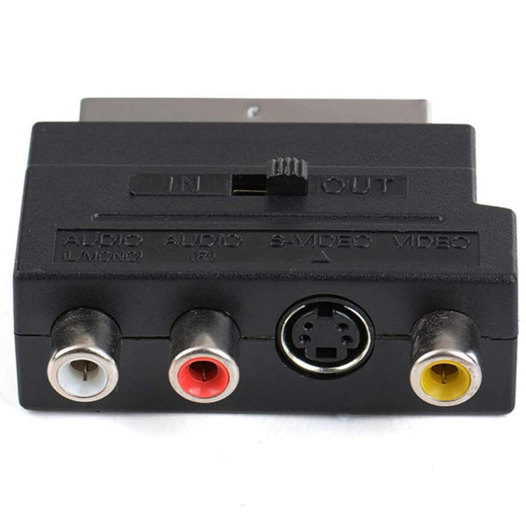 Scart Male to Female with Composite AV + S-Video Sockets(Black) by buy2fix