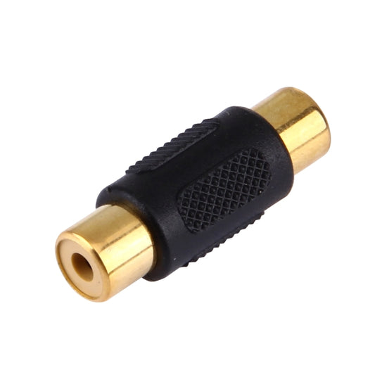 Gold RCA Female to Gold RCA Female Connector(Black) by buy2fix