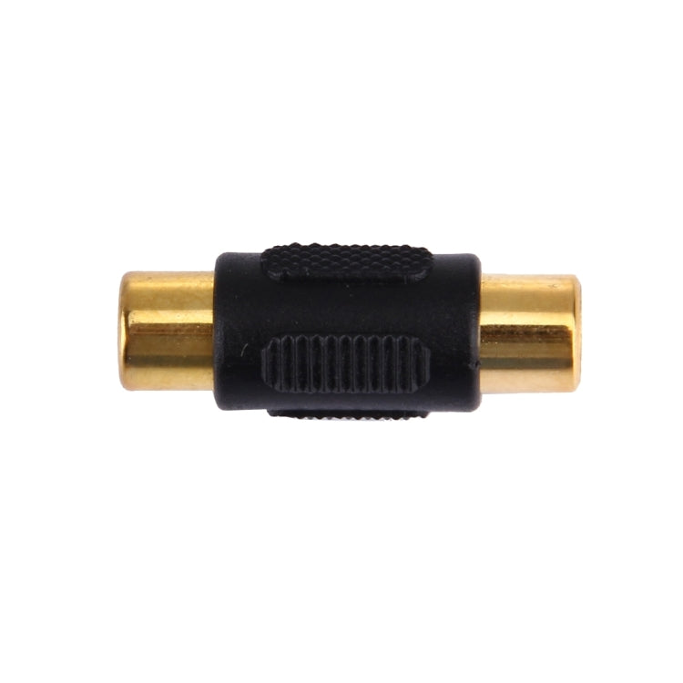 Gold RCA Female to Gold RCA Female Connector(Black) by buy2fix