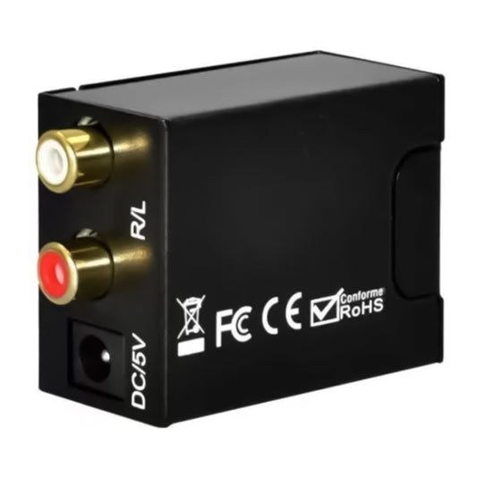 Digital Optical Coaxial Toslink to Analog RCA Audio Converter(Black) by buy2fix
