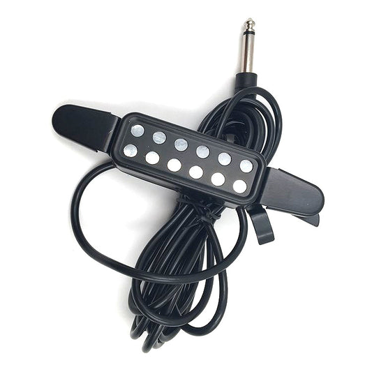Free Hole Guitar Sound Pickup with Cable(Black) - Instrument Audio Cables by buy2fix | Online Shopping UK | buy2fix