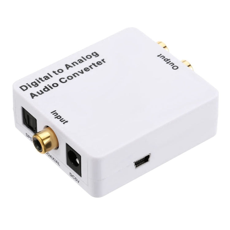 Digital to Analog Audio Converter / Mini Audio Decoder, Size: 72 x 55 x 20mm(White) by buy2fix