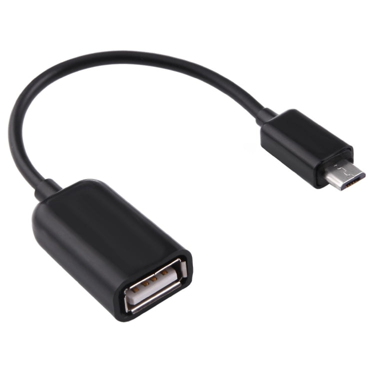 High Quality USB 2.0 AF to Micro USB 5 Pin Male Adapter Cable with OTG Function, Length: 15cm(Black) by buy2fix