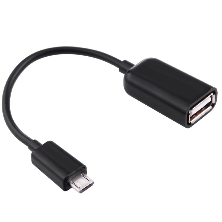 High Quality USB 2.0 AF to Micro USB 5 Pin Male Adapter Cable with OTG Function, Length: 15cm(Black) by buy2fix