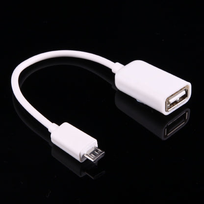 High Quality USB 2.0 AF to Micro USB 5 Pin Male Adapter Cable with OTG Function, Length: 15cm(White) - OTG Adapter by buy2fix | Online Shopping UK | buy2fix