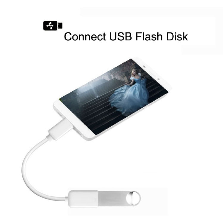 High Quality USB 2.0 AF to Micro USB 5 Pin Male Adapter Cable with OTG Function, Length: 15cm(White) - OTG Adapter by buy2fix | Online Shopping UK | buy2fix