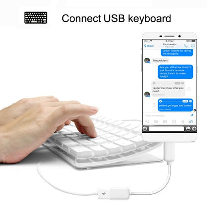 High Quality USB 2.0 AF to Micro USB 5 Pin Male Adapter Cable with OTG Function, Length: 15cm(White) - OTG Adapter by buy2fix | Online Shopping UK | buy2fix
