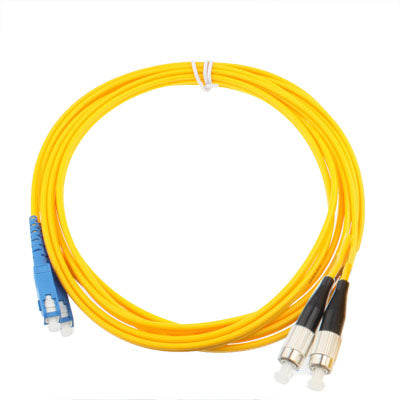 SC-FC Dual-Core Single Mode Fiber Optic Jumper,Length: 3m by buy2fix