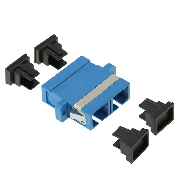 SC-SC Multimode Duplex Fiber Flange / Connector / Adapter / Lotus Root Device(Blue) by buy2fix