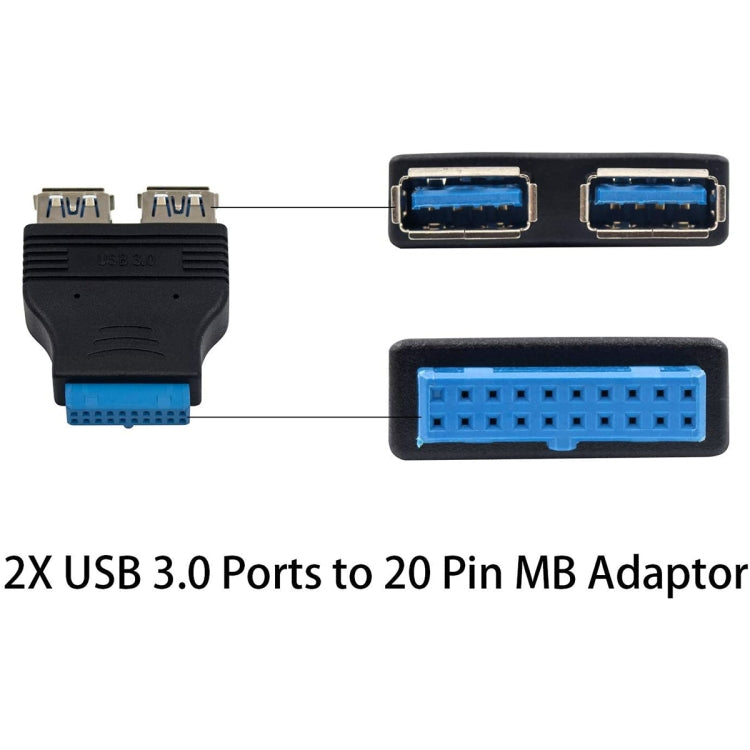 2 x USB 3.0 AF to 20 Pin Adapter by buy2fix