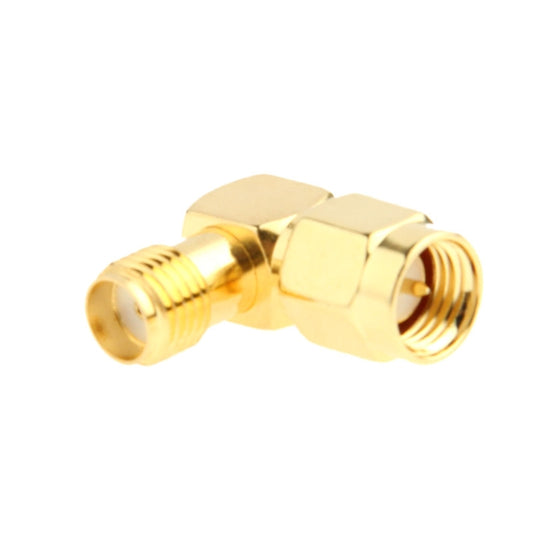 Gold Plated SMA Female to SMA Male Adapter with 90 Degree Angle by buy2fix