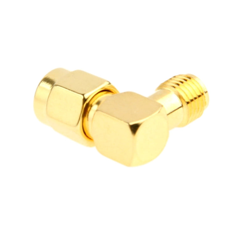 Gold Plated SMA Female to SMA Male Adapter with 90 Degree Angle by buy2fix