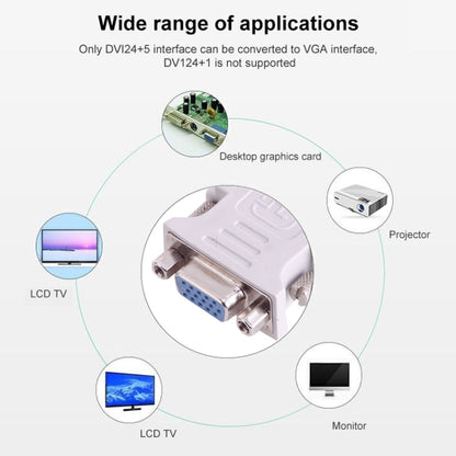 DVI-I Male Dual-Link 24 + 5 to 15 Pin VGA Female Video Monitor Adapter Converter(Grey) by buy2fix