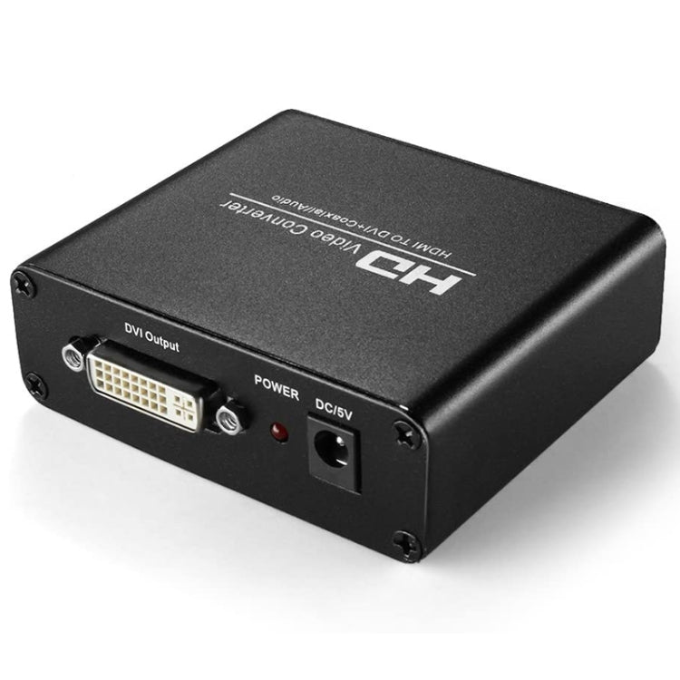 HDV-339 Full HD HDMI to DVI + Digital Coax / Analog Stereo Audio Converter Adapter(Black) by buy2fix
