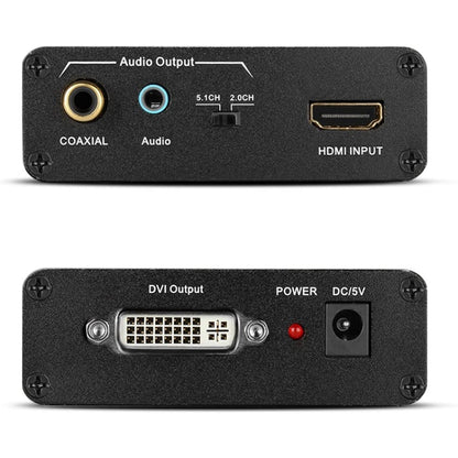 HDV-339 Full HD HDMI to DVI + Digital Coax / Analog Stereo Audio Converter Adapter(Black) by buy2fix