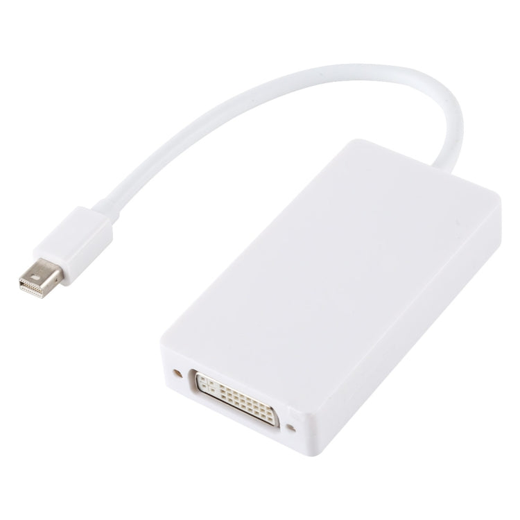 3 in 1 Mini DisplayPort Male to HDMI + VGA + DVI Female Adapter Converter for Mac Book Pro Air, Cable Length: 18cm(White) by buy2fix