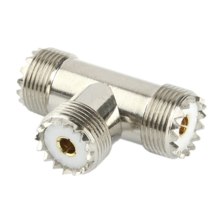UHF Female to 2 x UHF Female Adapter(Silver) by buy2fix