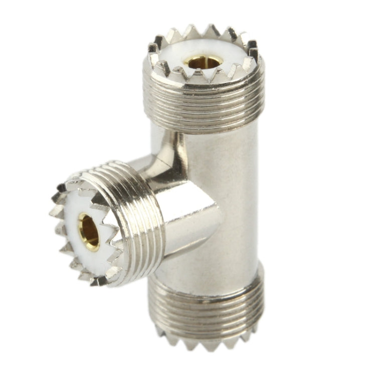 UHF Female to 2 x UHF Female Adapter(Silver) by buy2fix