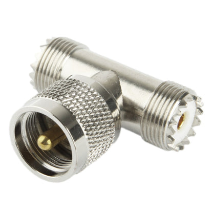 UHF Male to 2 x UHF Female Adapter(Silver) by buy2fix