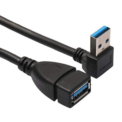 USB 3.0 Down Angle 90 degree Extension Cable Male to Female Adapter Cord, Length: 15cm by buy2fix