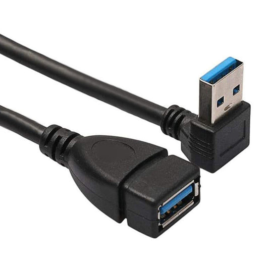 USB 3.0 Down Angle 90 degree Extension Cable Male to Female Adapter Cord, Length: 15cm by buy2fix