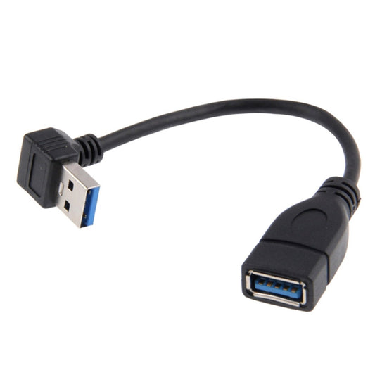USB 3.0 Down Angle 90 degree Extension Cable Male to Female Adapter Cord, Length: 15cm by buy2fix