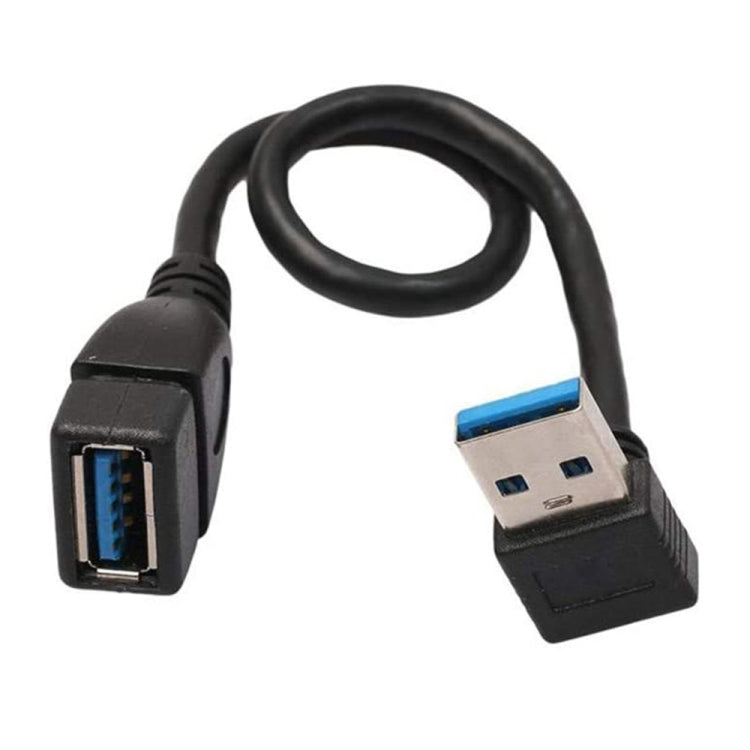 USB 3.0 Down Angle 90 degree Extension Cable Male to Female Adapter Cord, Length: 15cm by buy2fix